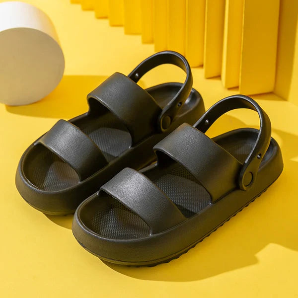 Komfortsandal med remmar