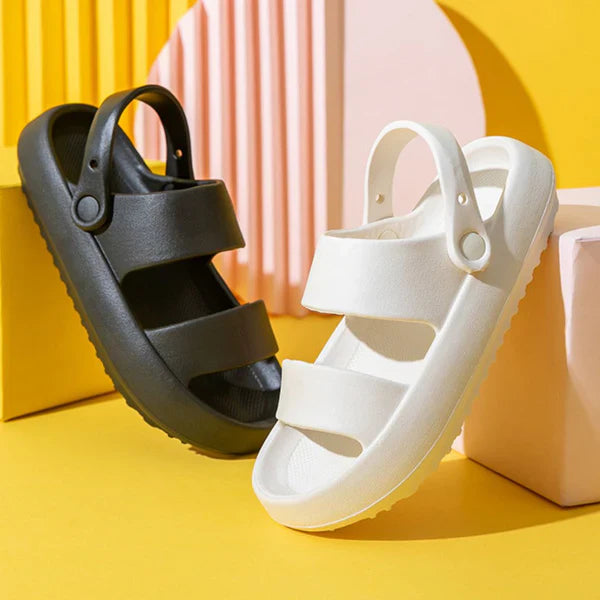 Komfortsandal med remmar