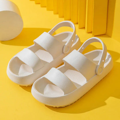 Komfortsandal med remmar 