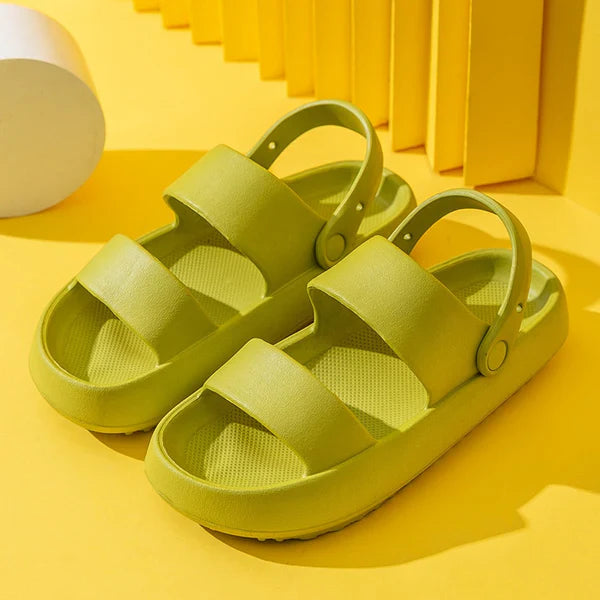 Komfortsandal med remmar 
