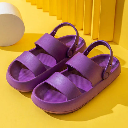 Komfortsandal med remmar 