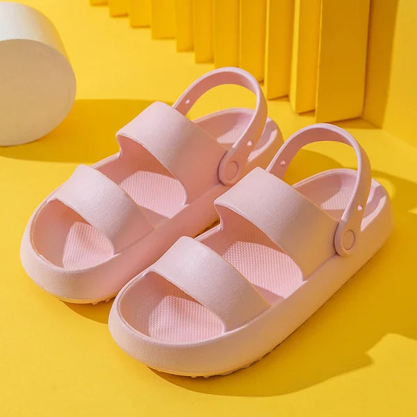 Komfortsandal med remmar 